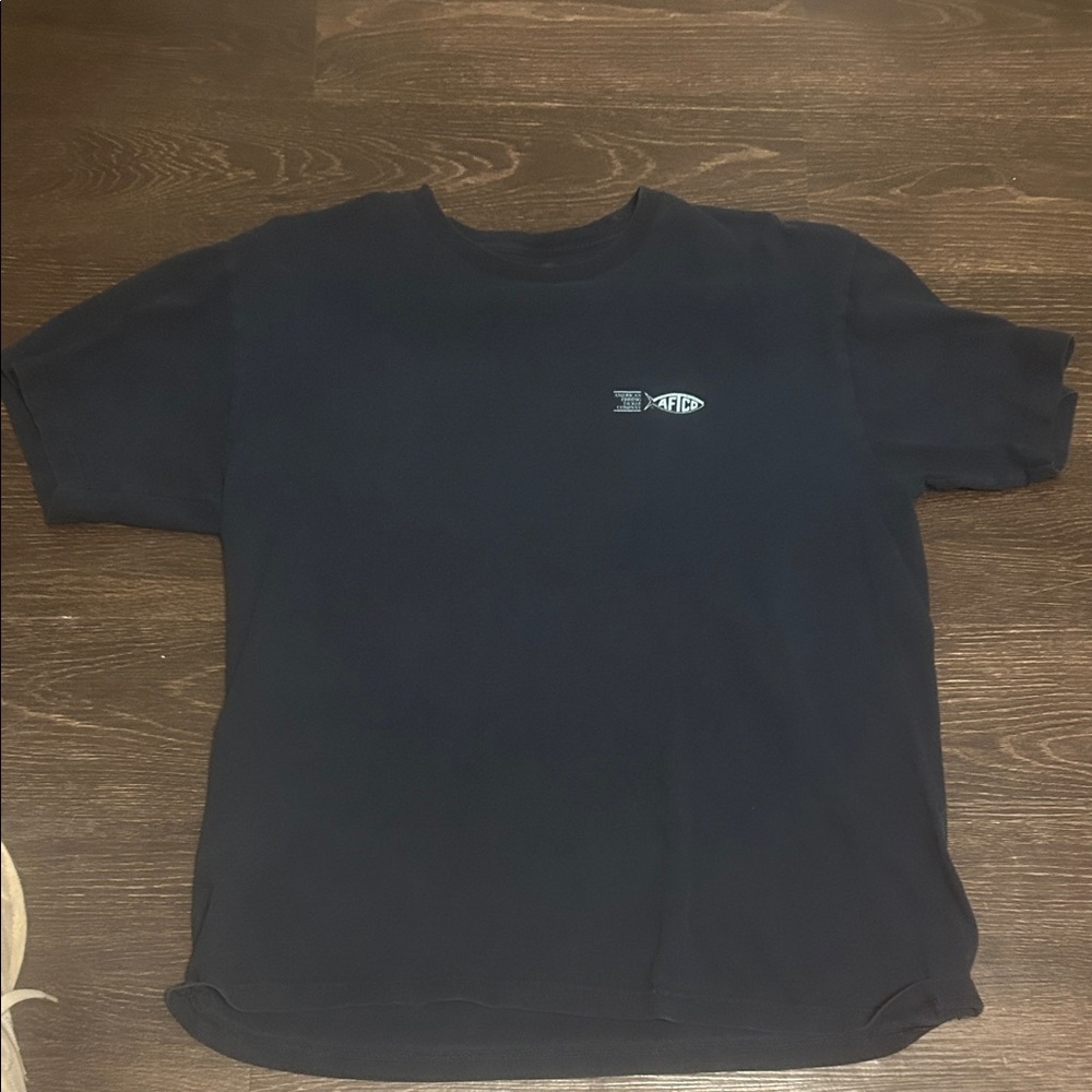 AFTCO Navy Blue Short Sleeve Tee